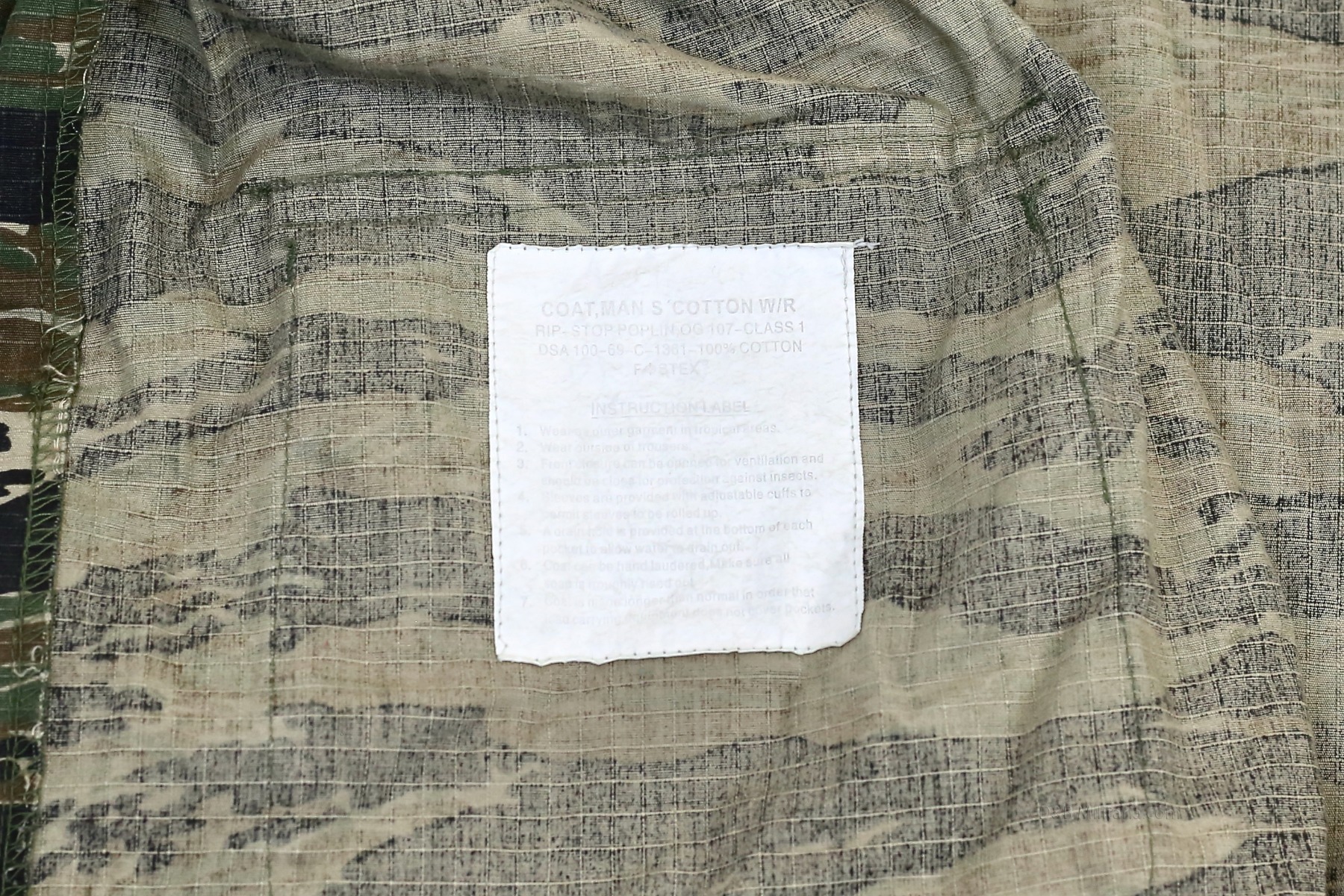 US Army Vietnam Tiger Stripe camo Rip-Stop Shirt (5) (Z/45)