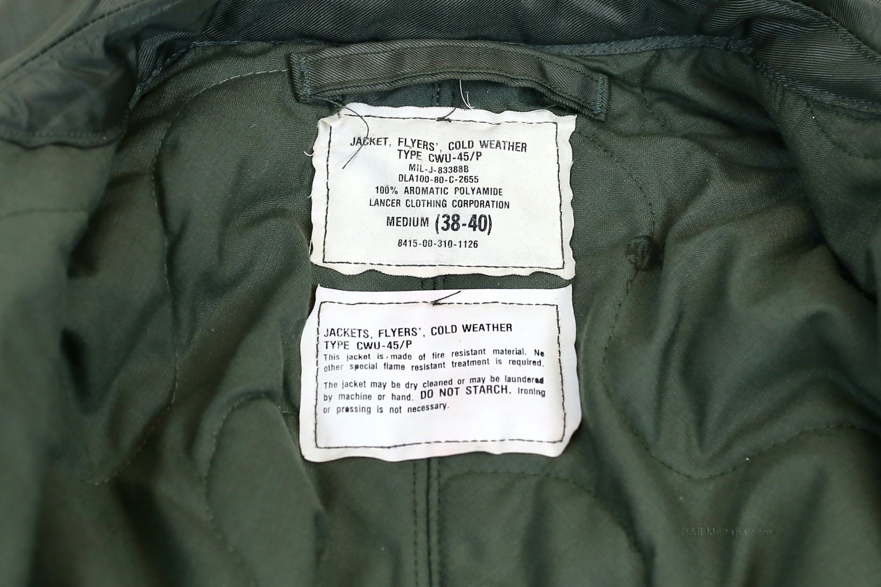US Type CWU-45/P Flyers Cold Weather Jacket (51) (UOS)