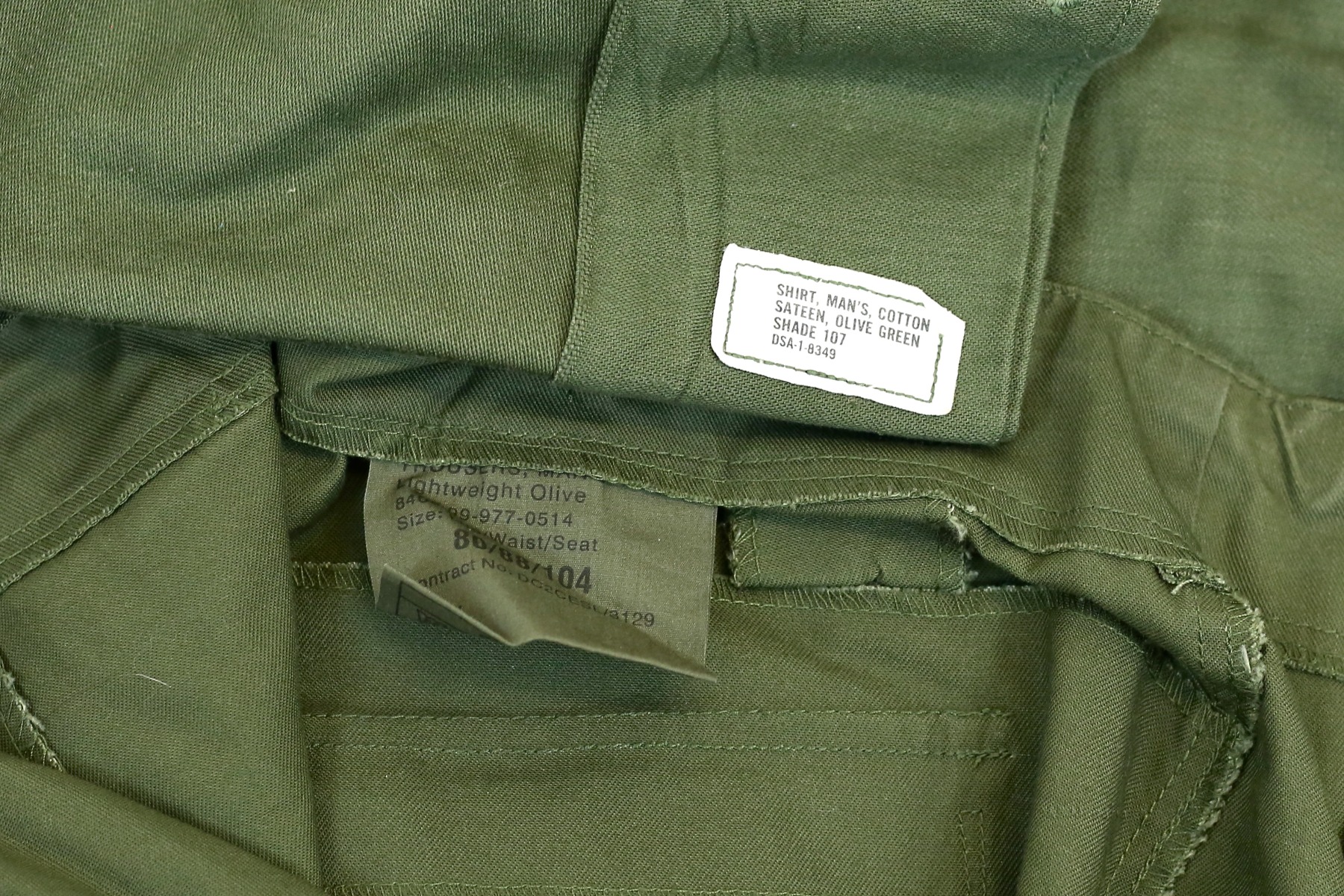 British Army Lightweight Trousers + US Olive Green Shirt (1) (Z/45)