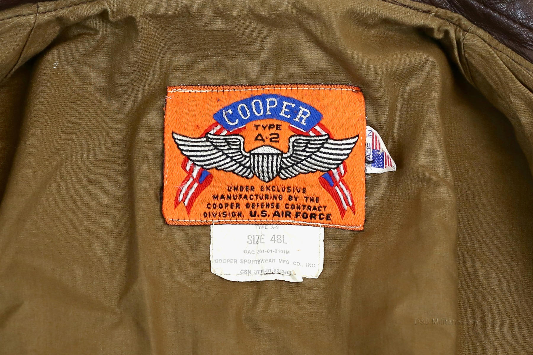 US Airforce Cooper Type A2 Pilots Jacket (50) (U)