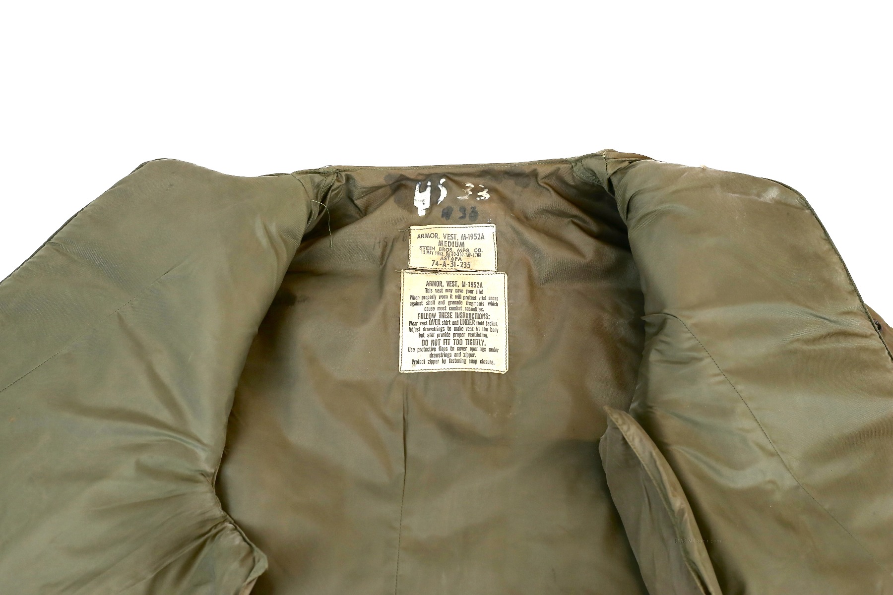 US Korean War M-1952A Armor Vest (7) (A)