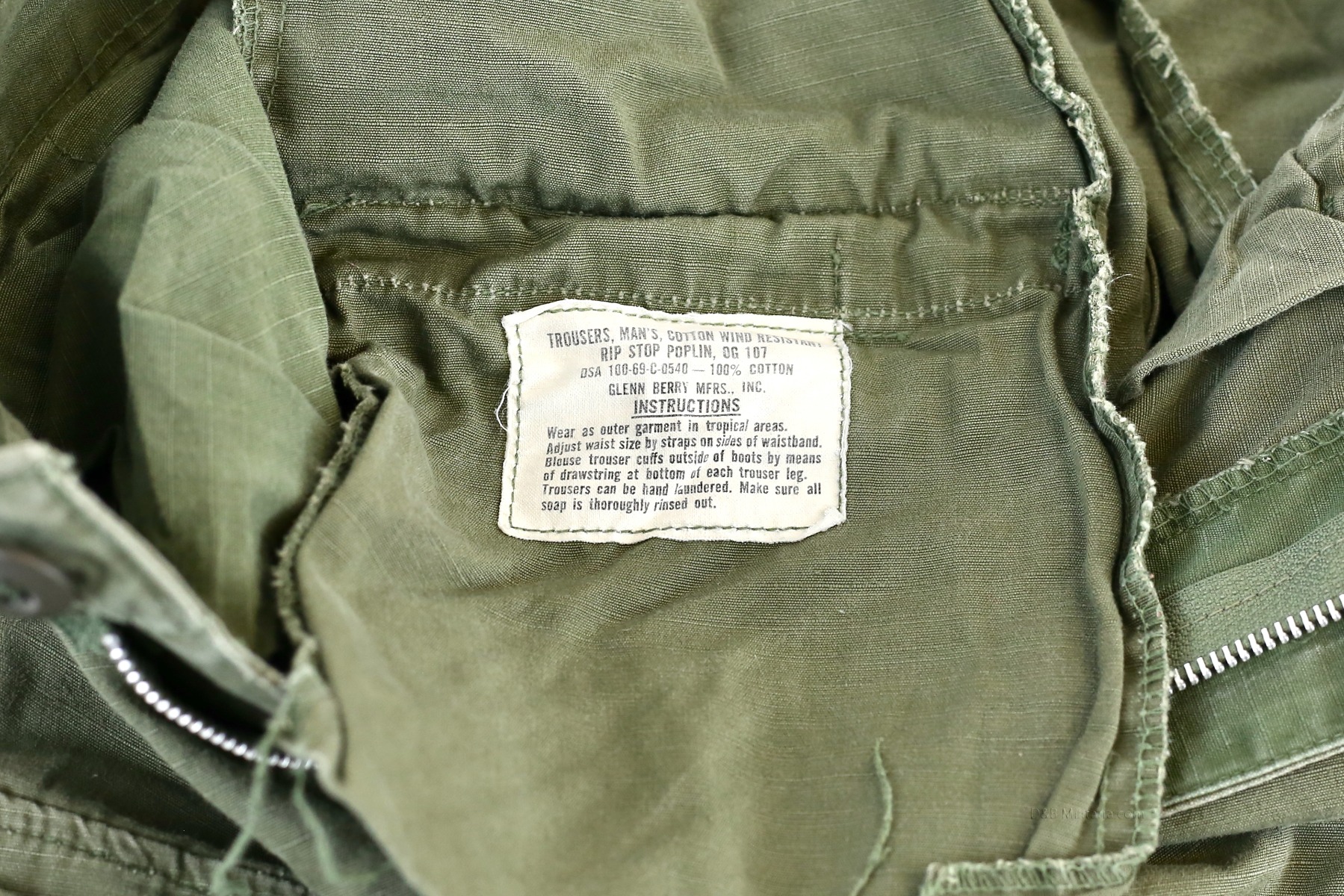 US Vietnam era Jungle Rip Stop Trousers (21) (U5/A)
